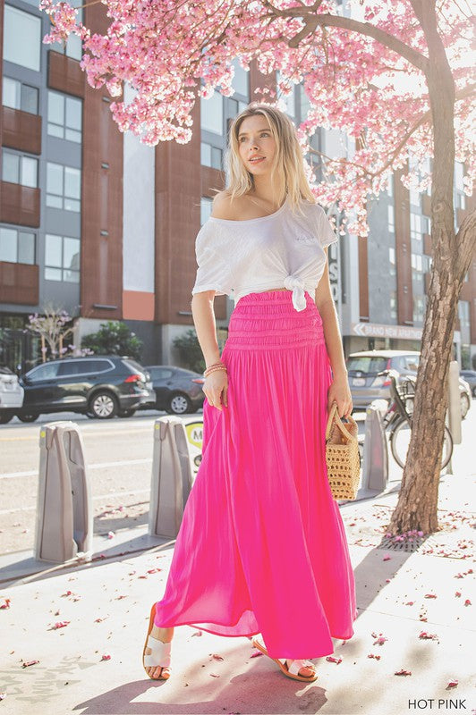 Hot Pink Maxi Skirt