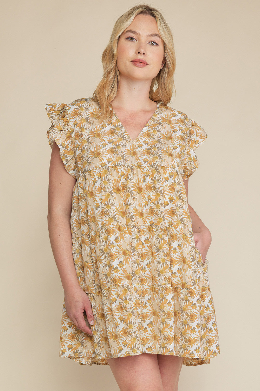 Curvy Sunflower Dress