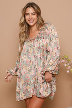 Load image into Gallery viewer, Olive Floral Tunic Dress
