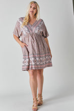 Load image into Gallery viewer, Mauve Printed Babydoll Dress
