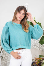 Load image into Gallery viewer, Teal Open Back Long Sleeve
