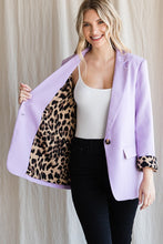 Load image into Gallery viewer, Lavender Leopard Blazer
