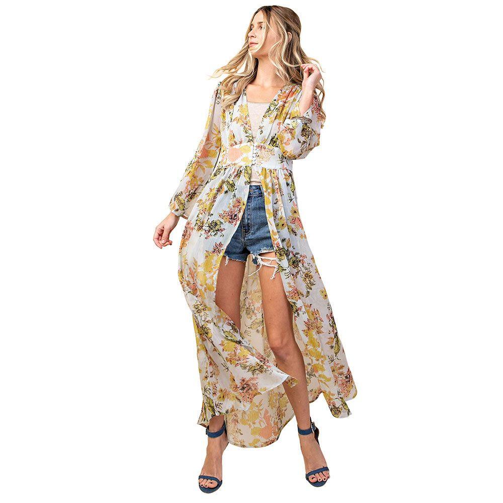 Chiffon Floral Kimono