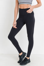 Load image into Gallery viewer, Essential Solid Black Leggings With Lycra
