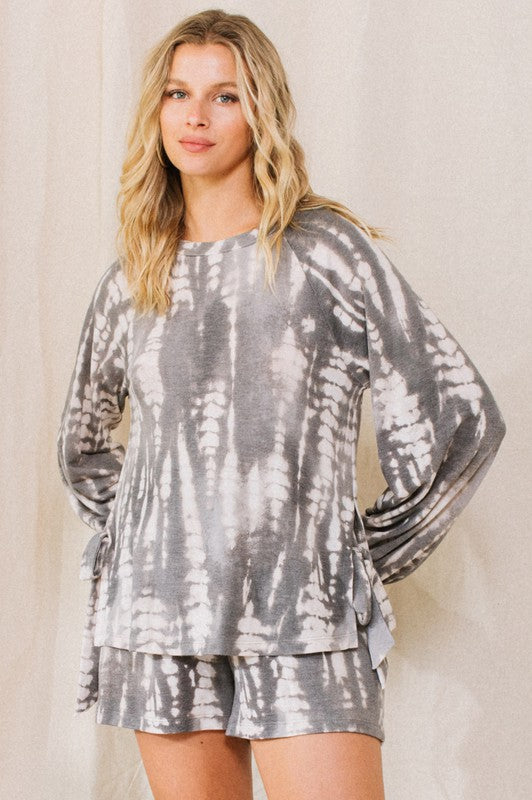 Grey Tie-Dye PJ Set