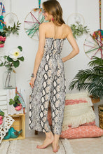 Load image into Gallery viewer, Snakeskin Strapless Jumpsuit
