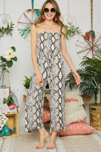 Load image into Gallery viewer, Snakeskin Strapless Jumpsuit
