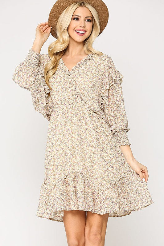 Ditsy Chiffon Dress