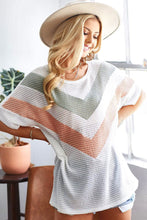 Load image into Gallery viewer, Curvy Chevron Waffle Knit Top
