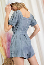 Load image into Gallery viewer, Mineral Wash Denim Romper
