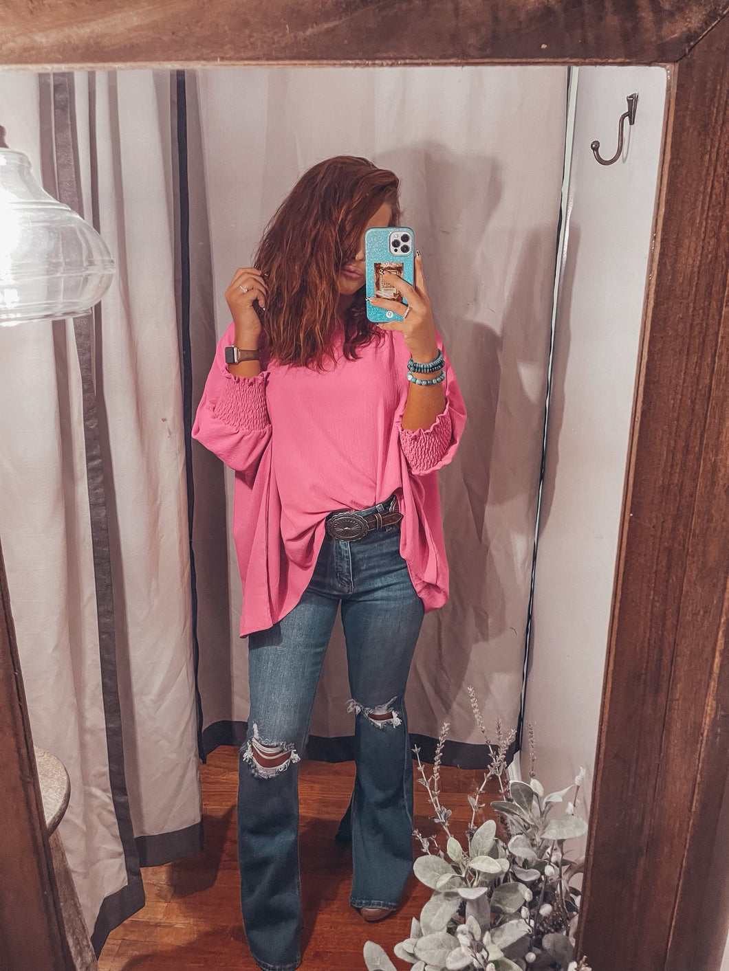 Hot Pink Oversized Top