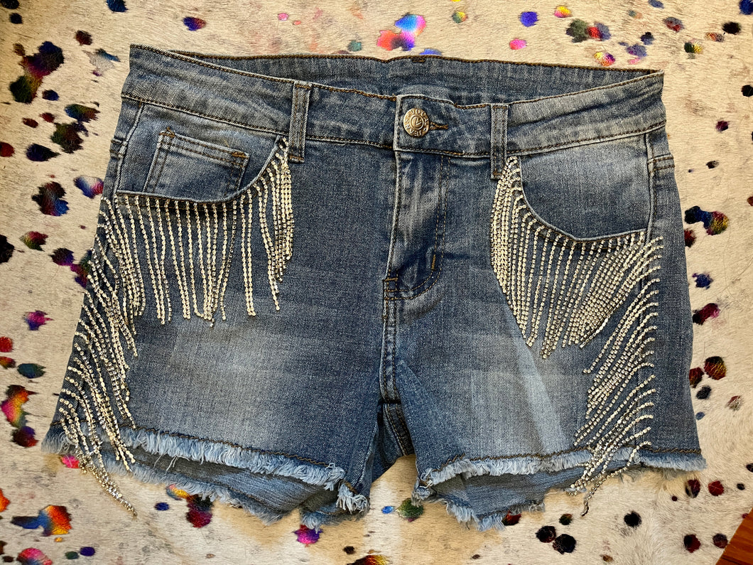 WWMD Fringe Bling Shorts