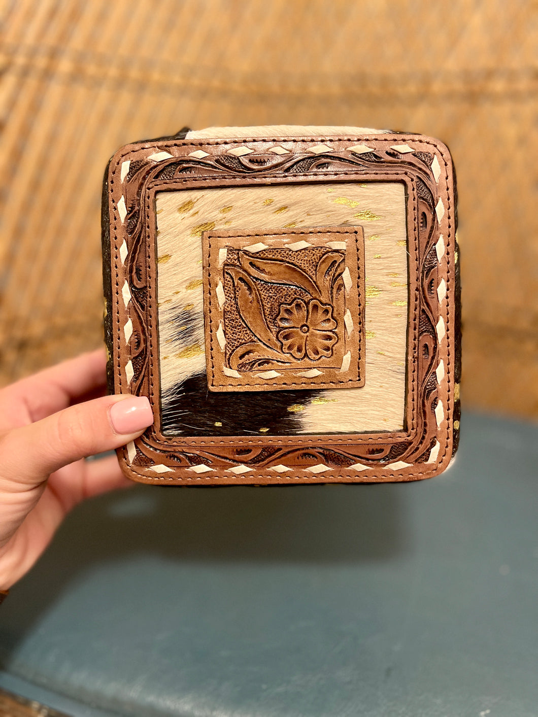 Cowhide Jewelry Box