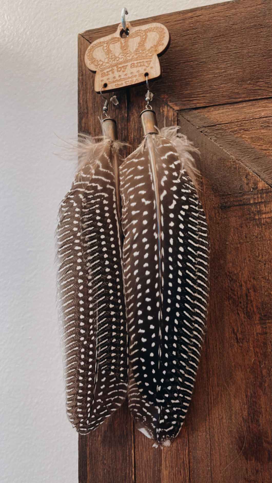 Feather Bullet Earrings