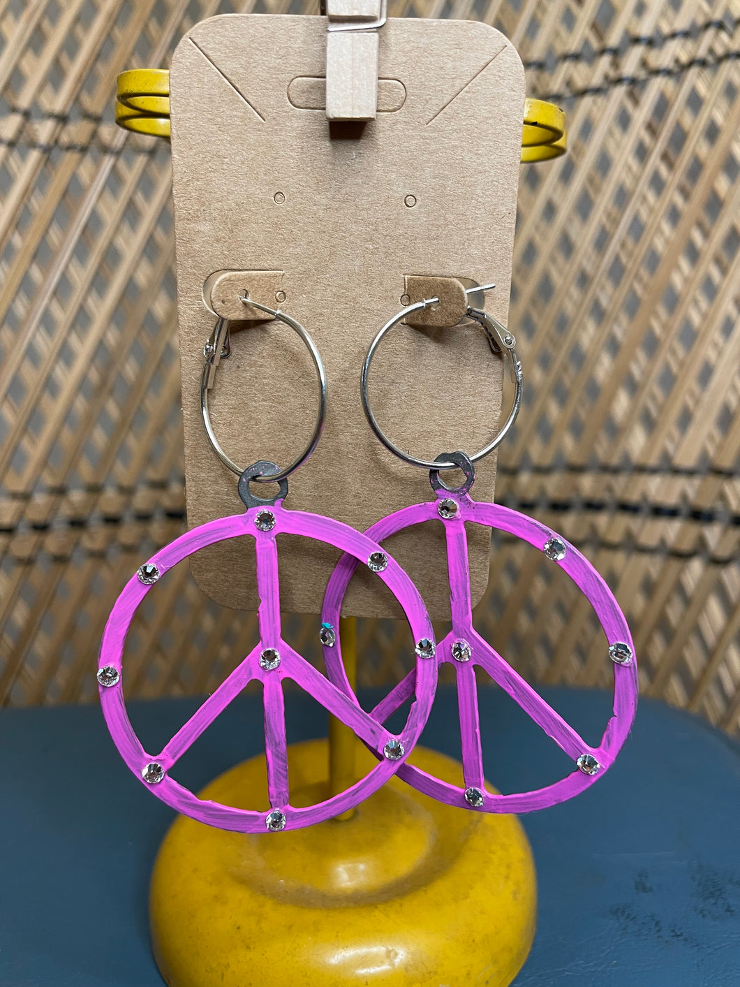 Pink Peace Earrings