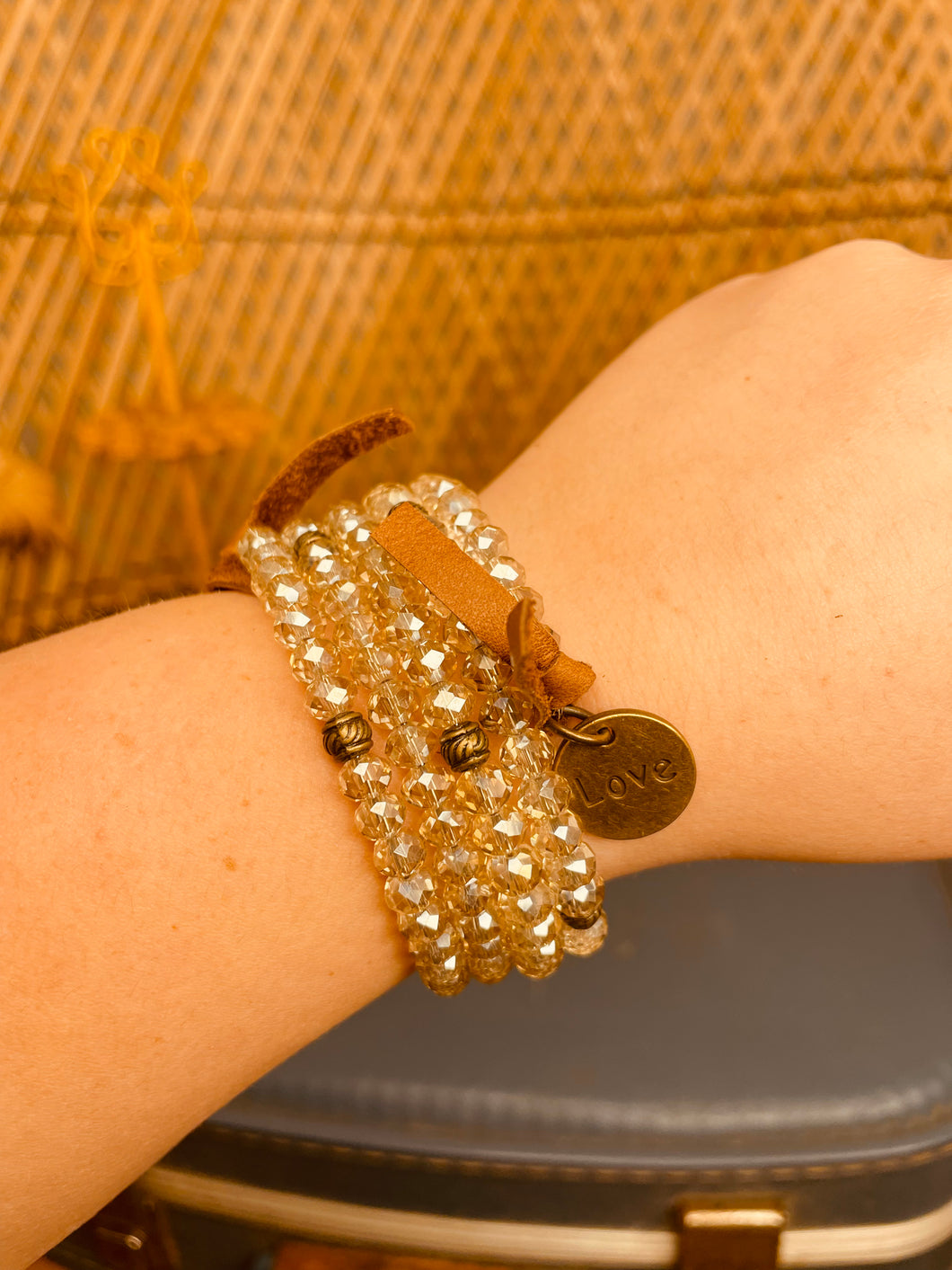 Clear Love Wrap Bracelet