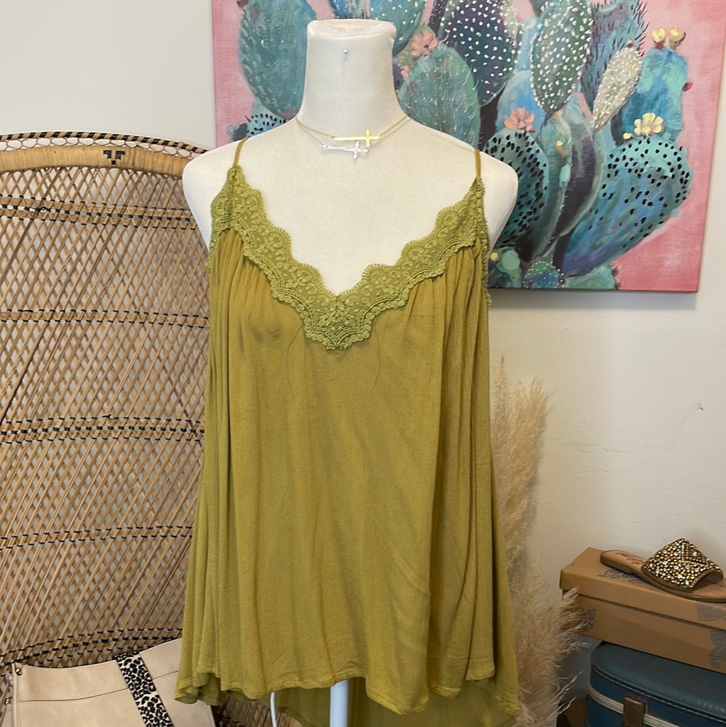 Mustard Lace Tank