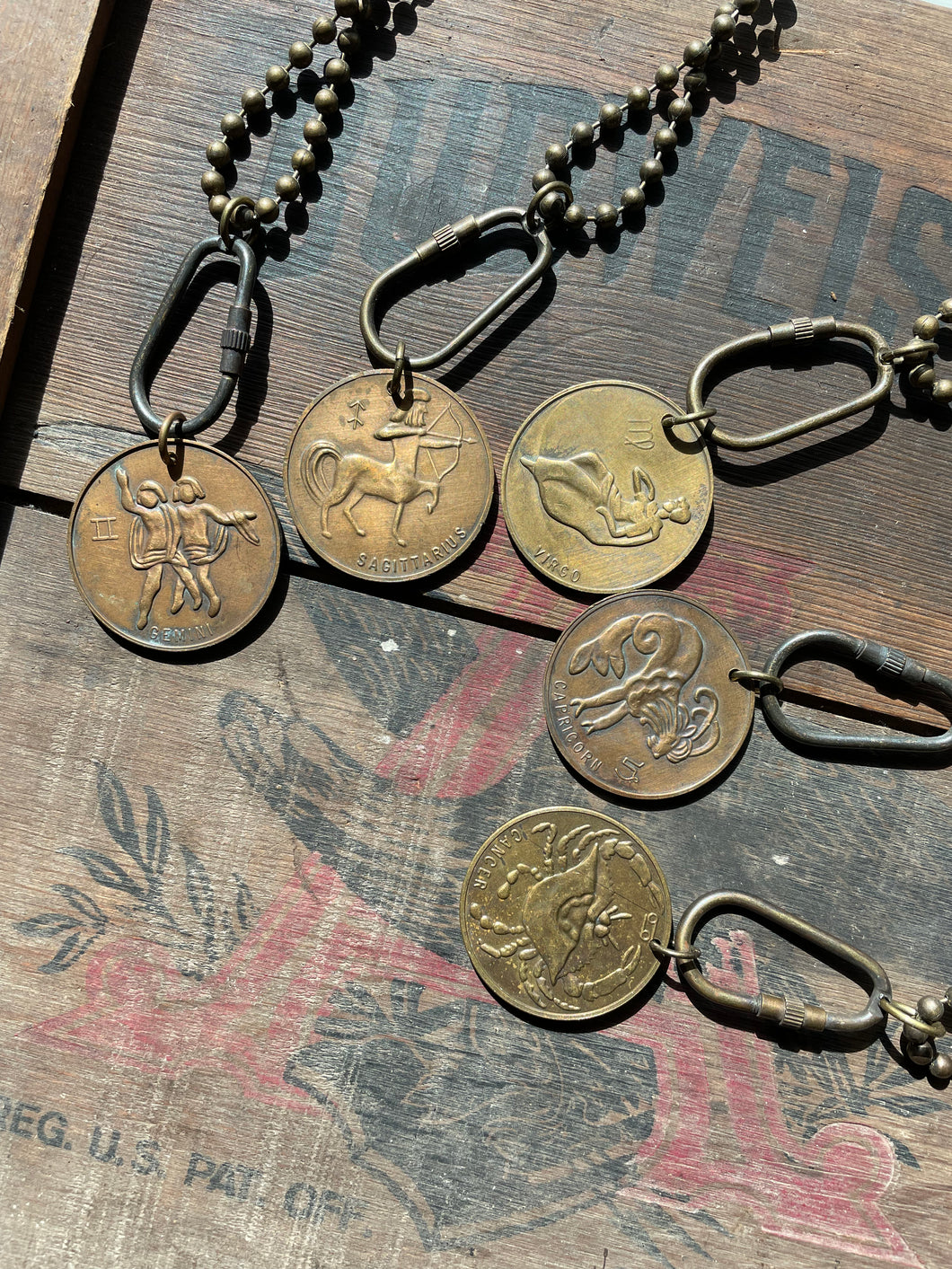 Zodiac Sign Coin Necklace