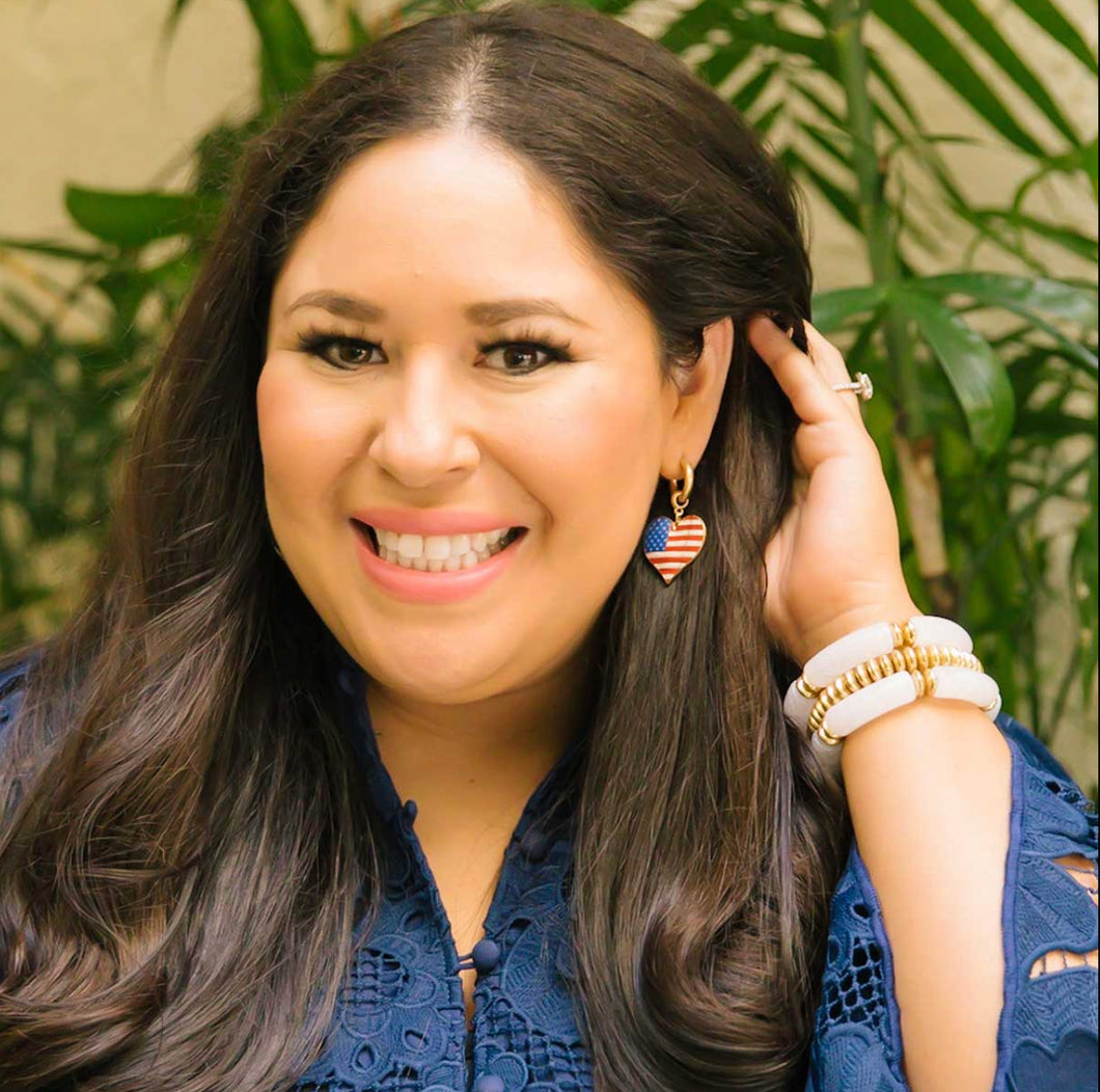 Patriotic Heart Earrings