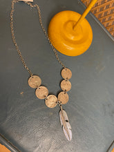 Load image into Gallery viewer, Feathered Coin Necklace
