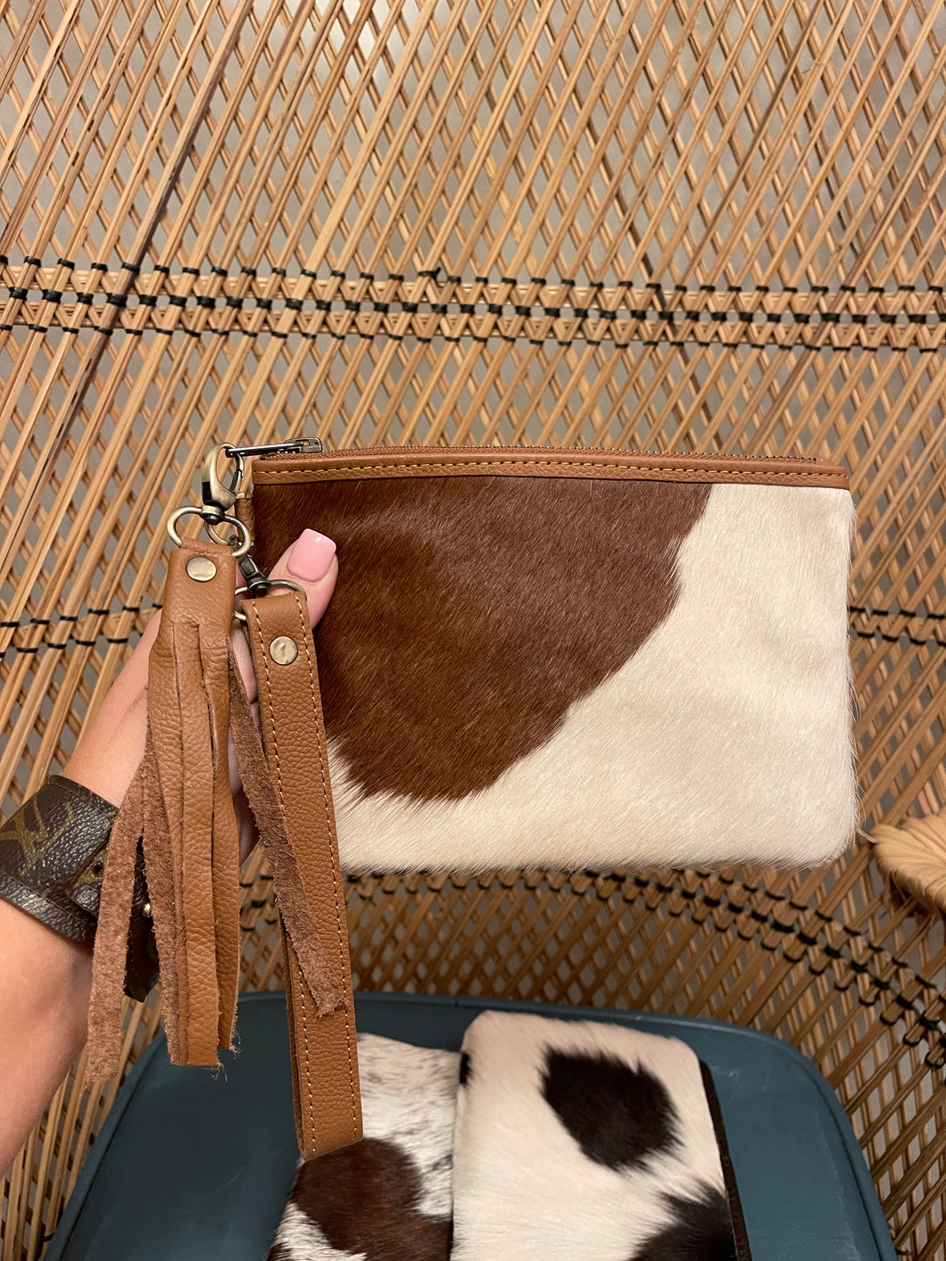 Cowhide Wristlet