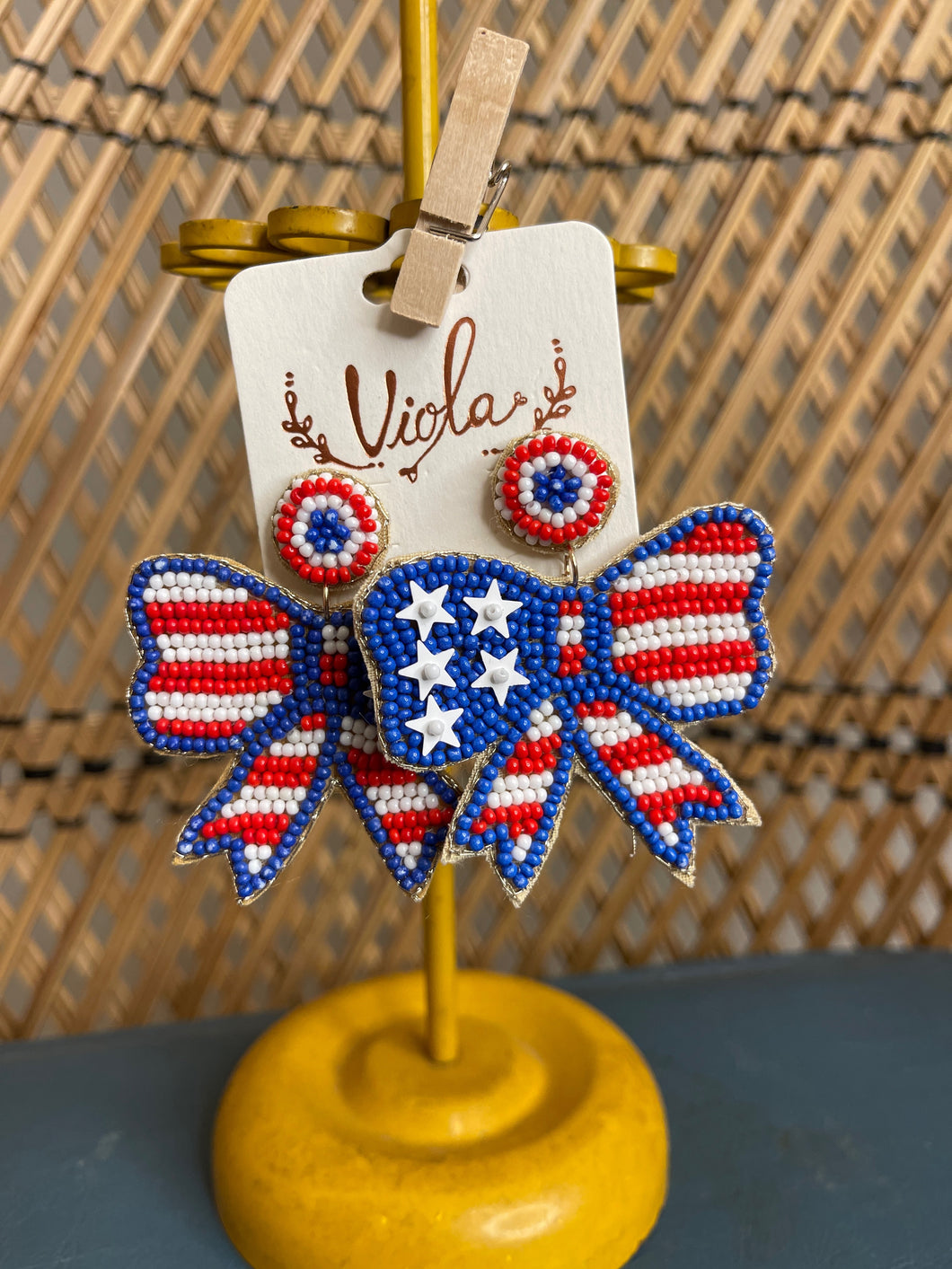 America Bow Earrings