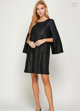 Load image into Gallery viewer, Cape Style Black Leather Dress
