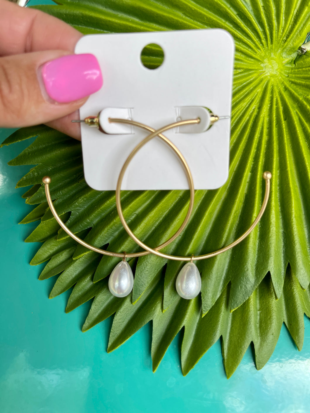 Sassy Pearl Hoops