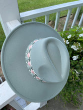 Load image into Gallery viewer, Seafoam Hat with Embroidered Band
