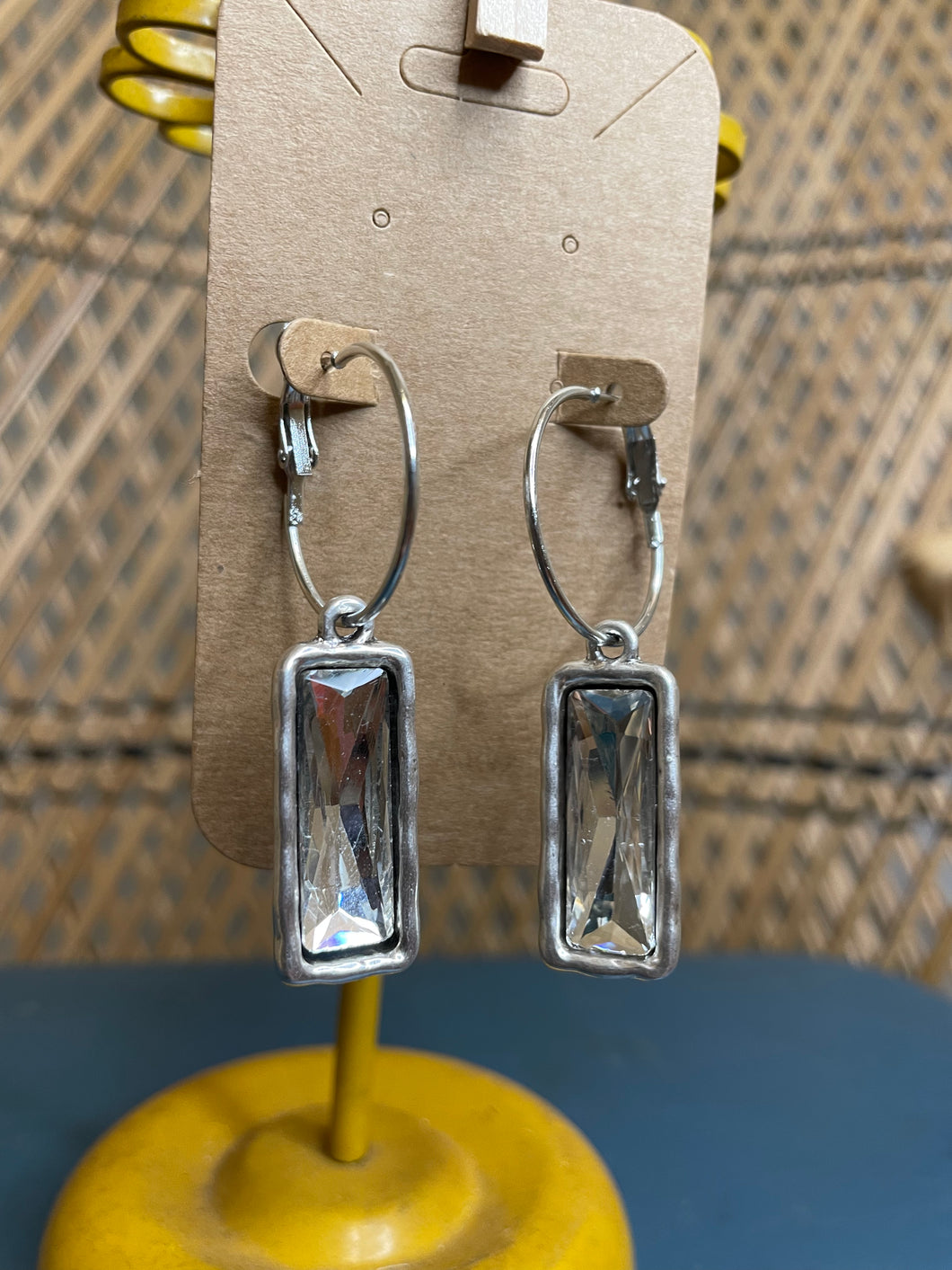 Rectangle Jewel Earrings