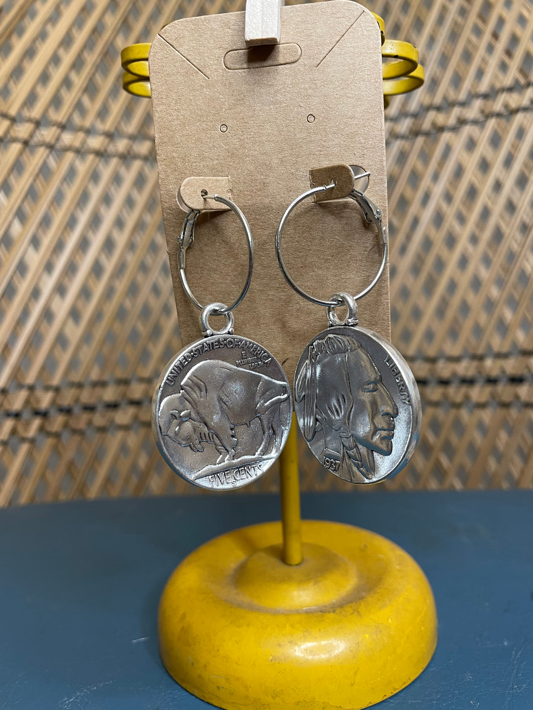 Five Cent Coin Earrings