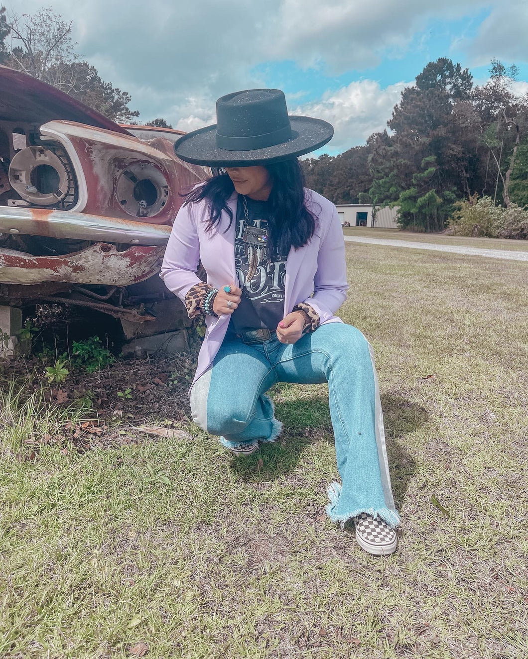 Lavender Leopard Blazer