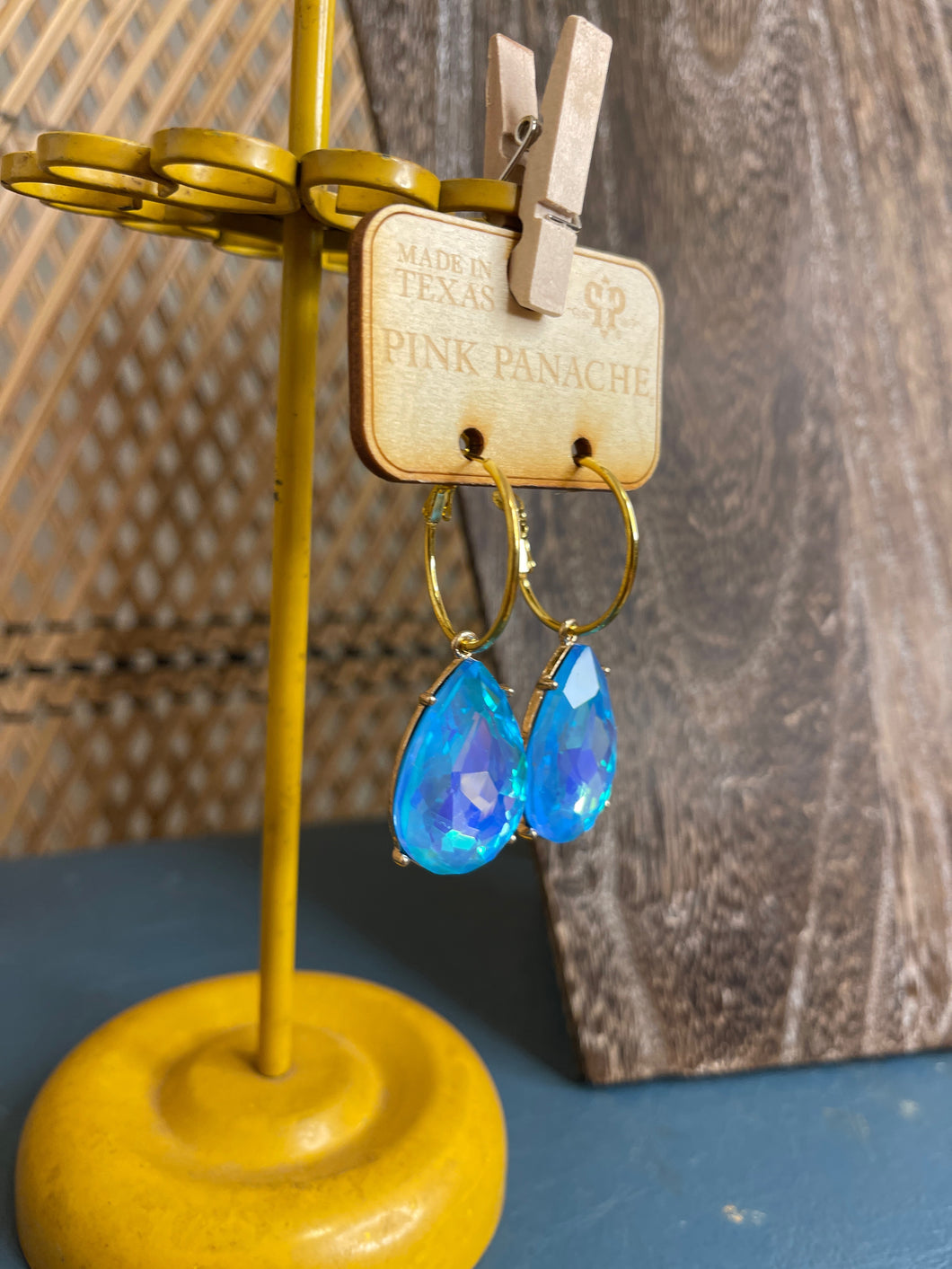 Blue Gem Earrings