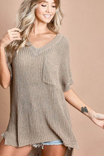 Load image into Gallery viewer, Taupe Knit Sweater Top
