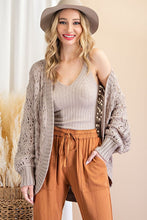 Load image into Gallery viewer, Open Knit Cocoon Cardigan - Coffee
